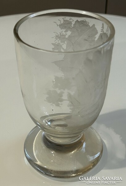 Mitológiai jelenetes antik csiszolt üveg kehely