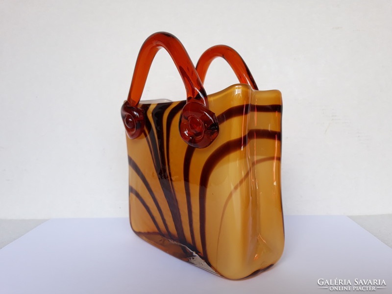 Gyönyörű Muránói üveg táska váza