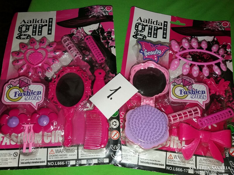 Retro shop girl toy set hairdresser make-up beautician artificial nails 2 in one unopened 1