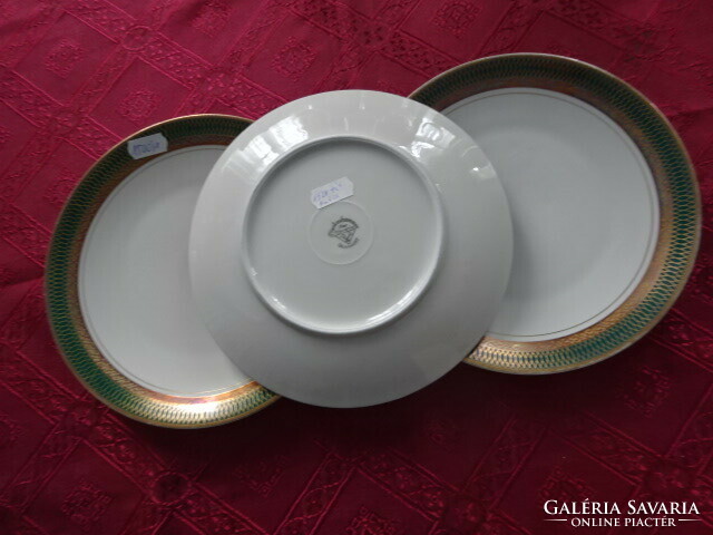 Plankenhammer quality German porcelain small plate, diameter 19.5 cm. Three pieces. He has.