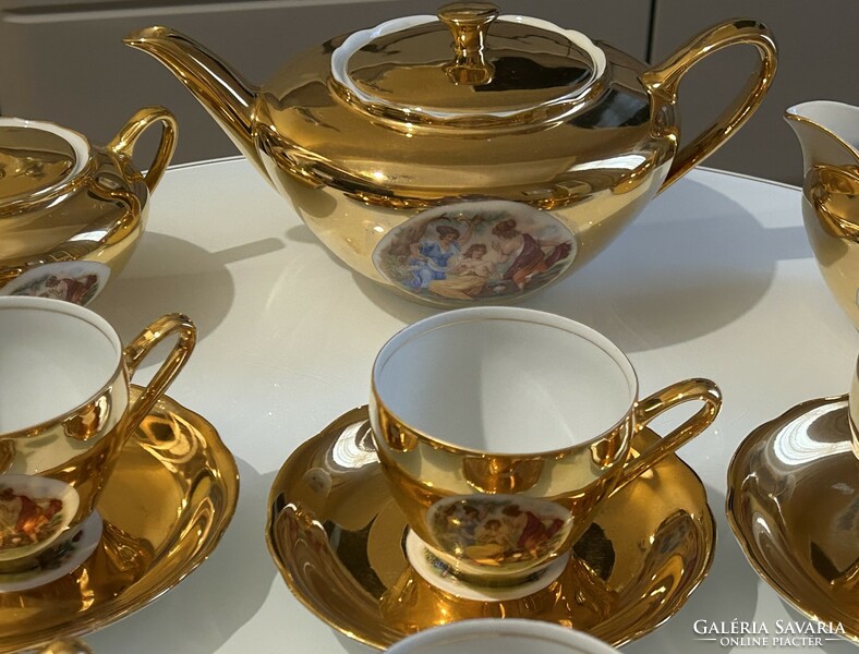 Moritz zdekauer Altrohlau Czechoslovakia gilded porcelain tea set