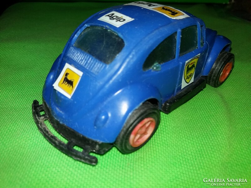 Retro traffic goods bazaar vw beetle bug agip hörby plastic toy car 13 cm according to the pictures