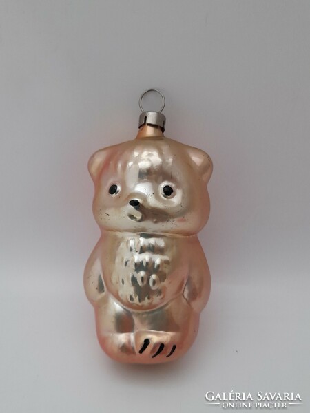 Retro glass Christmas tree ornament, teddy bear, bear, teddy bear, 8 cm