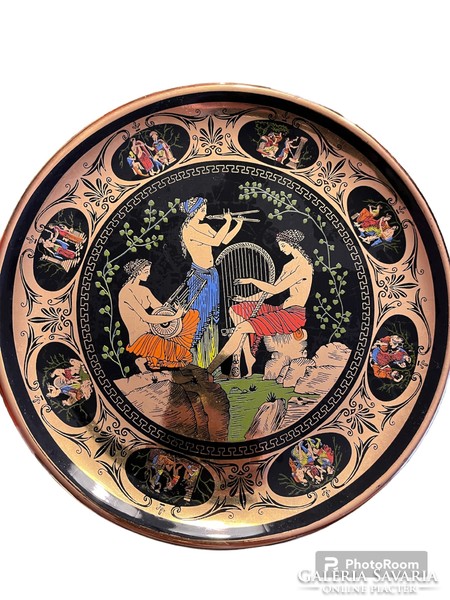 Kézzel készített Inias Görög porcelán tál