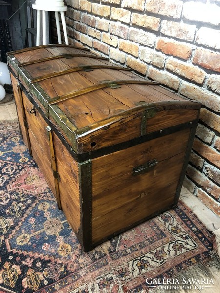 Antique furniture, old traveling chest 2.
