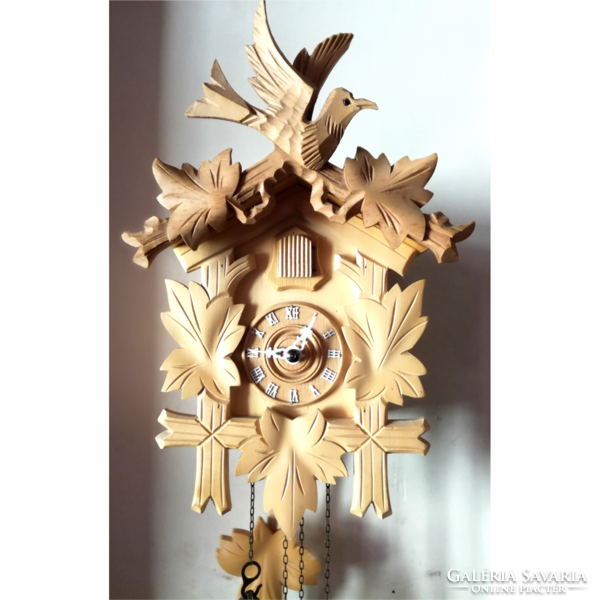 Beautiful carved black forest cuckoo clock