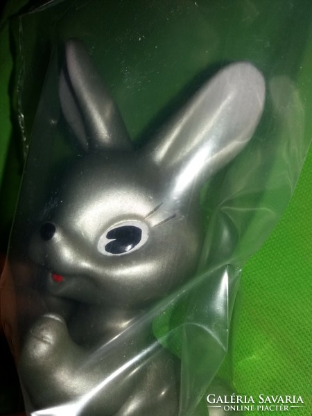 Retro Hungarian tobacconist bazaar goods unopened packaged plastolus rubber rabbit toy 16cm according to the pictures
