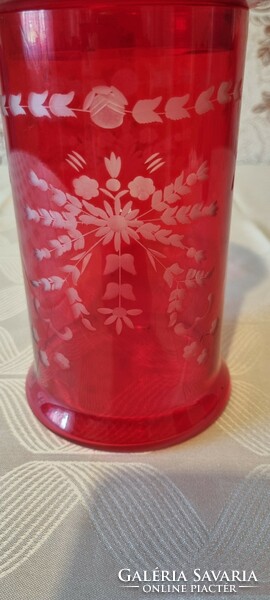 Biedermeier glass with lid
