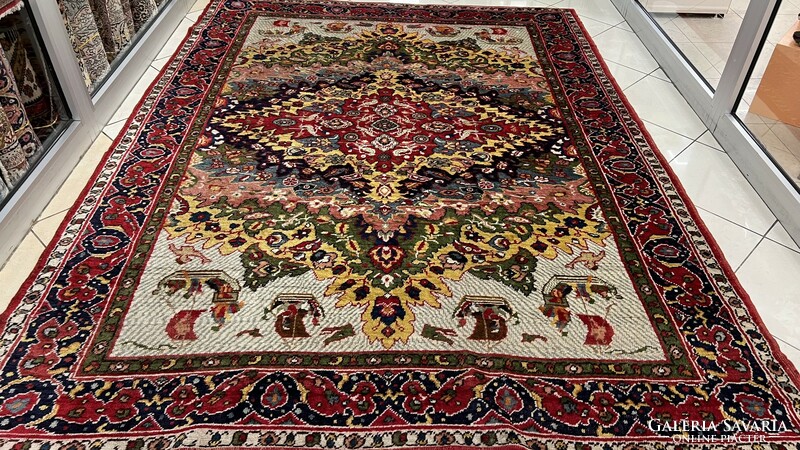 3531 Very rare original Transylvanian antique handmade wool Persian carpet 202x272cm