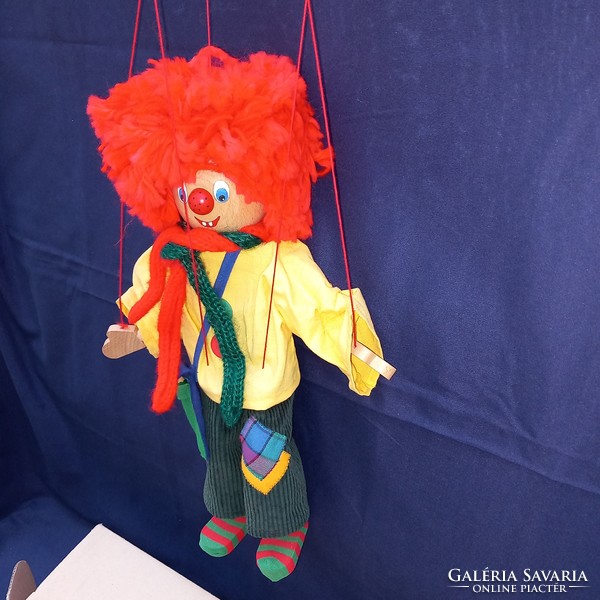 "Pumukli ", Marionett bábu, fa figura, bábszínházi kellék.