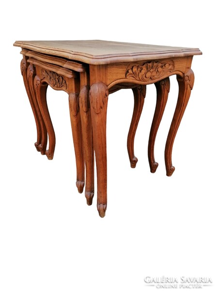 Set of 3 neo-baroque folding tables