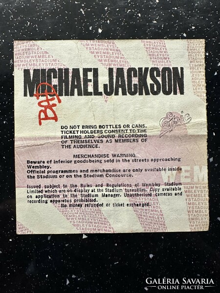 Michael Jackson eredeti 1988-as angliai koncertjegy
