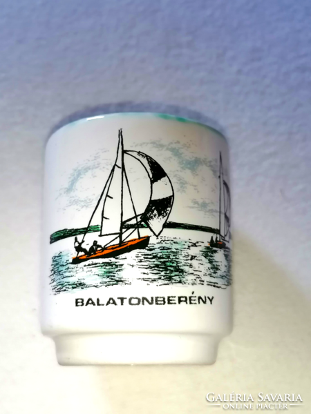 Rare Balatonberény commemorative glass from Bodrogkeresztúr