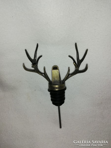Bronze antlered jagermeister pouring stopper
