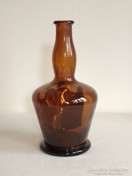 Antik régi barna üveg Cherry Brandy italos üveg palack, Magyar Likőripari Vállalat Unicum Likőrgyár