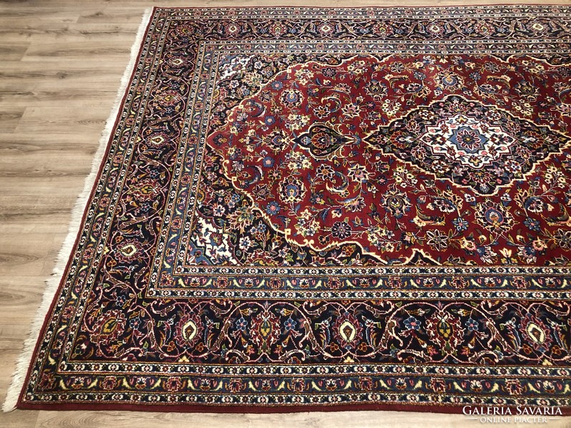 KASHAN - IRÁNI kézi csomózású gyapjú PERZSA szőnyeg, 248 x 368 cm