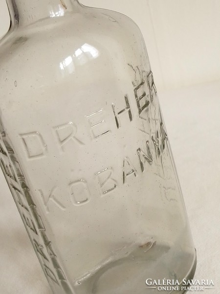 Antique old dreher quarry liquor glass beverage flat bottle distillery rare