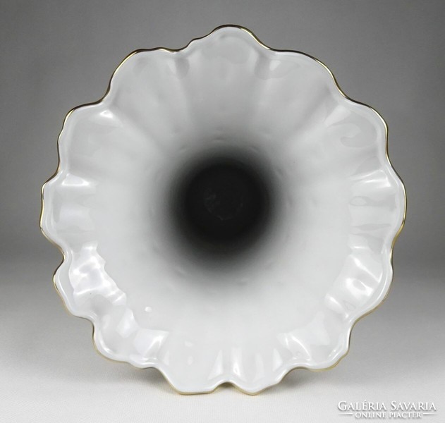 1R046 petit bouquet de rose large Herend porcelain funnel vase 36.5 Cm