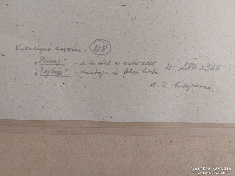 (K) Nagy István (Nagybánya?) grafika, szénrajz 52x52 cm kerettel, hátulján infók.