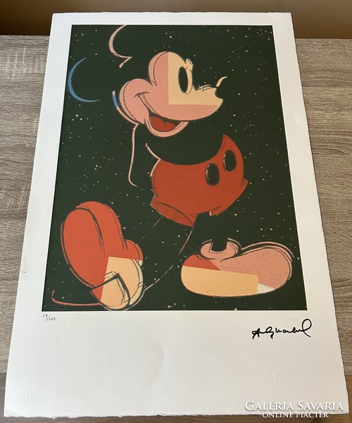Andy warhol: mickey mouse offset lithograph