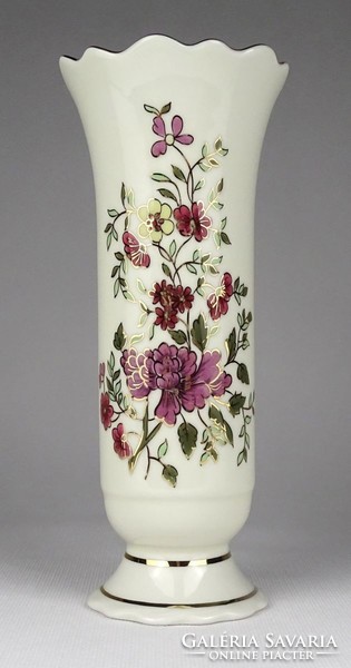 1R048 zsolnay butter-colored porcelain flower vase 20 cm