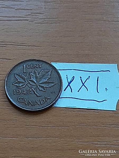 Canada 1 cent 1942 vi. George, bronze xxi