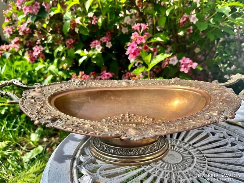 Antique Art Nouveau copper bowl