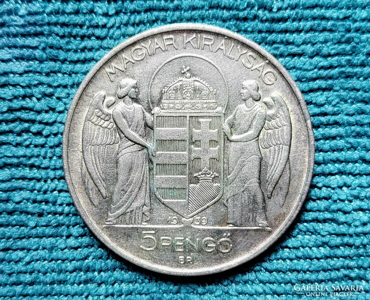 Miklós Horthy 5 pengő 1939 (silver)
