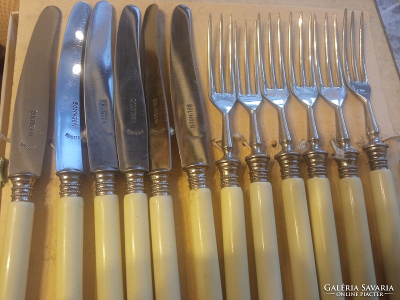 Antique fruit cutlery set - Achilles mark - in new condition