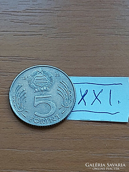 Hungarian People's Republic 5 forints 1989 copper-nickel xxi