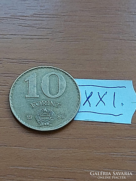 Hungarian People's Republic 10 forints 1986 aluminum-bronze xxi