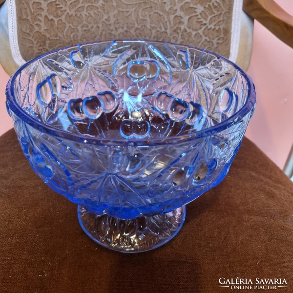Barolac blue glass fruit bowl