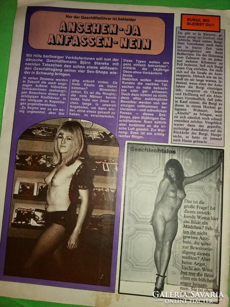 1970. Retro Austrian German-language classic male adult erotic magazine with nude photos according to the pictures