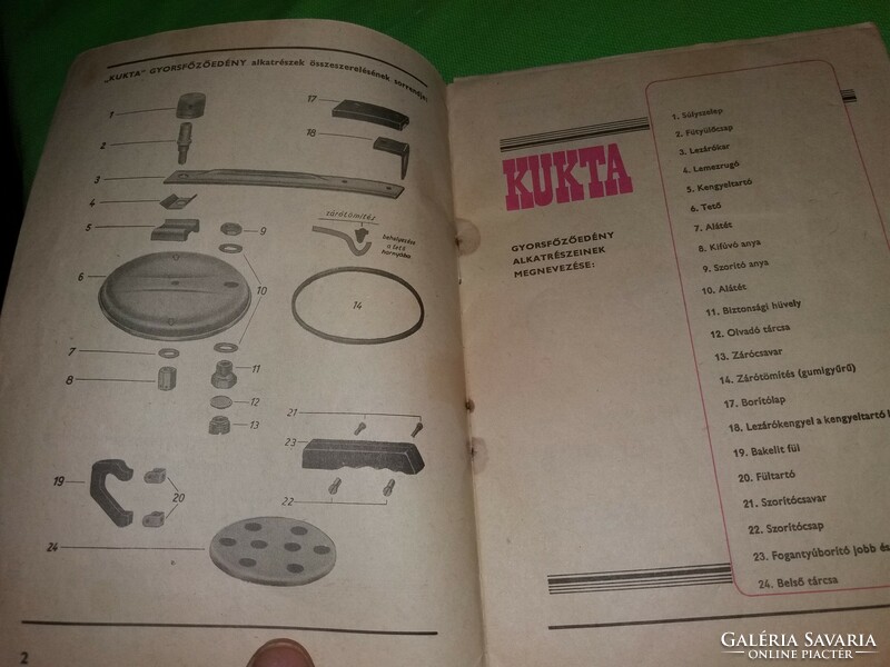 Old cooker pressure cooker catalog brochure / operating instructions according to the pictures