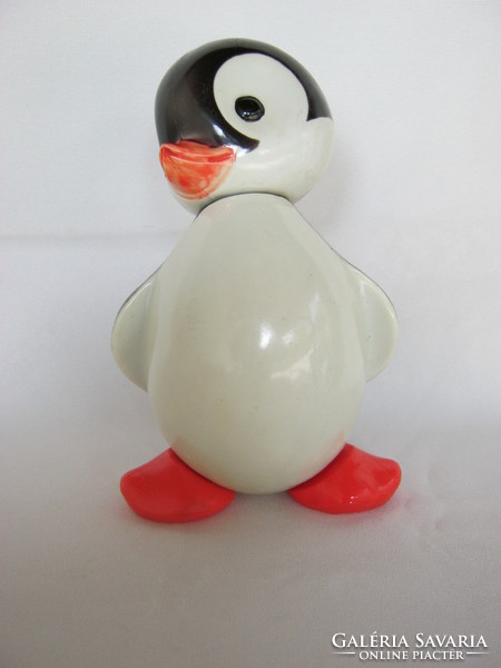 Retro plastic toy figure penguin