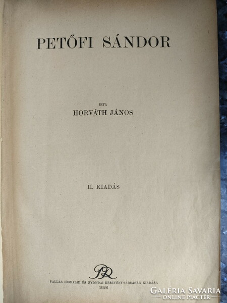 János Horváth: Sándor Petőfi