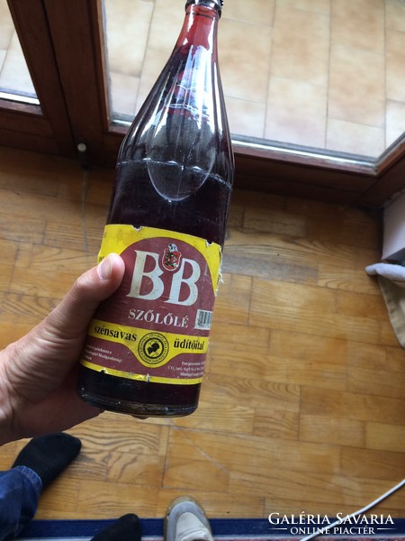 Balatonboglár grape juice unopened bb grape juice retro 1992 factory-sealed soda bottle
