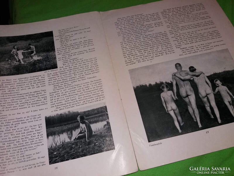 1930. Vintage antique german lachendes leben naturist adult erotic magazine according to pictures