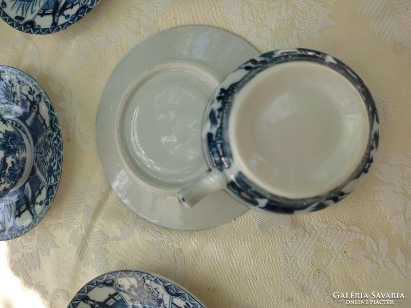 Wonderful blue and white porcelain tea cup set for 6 people
