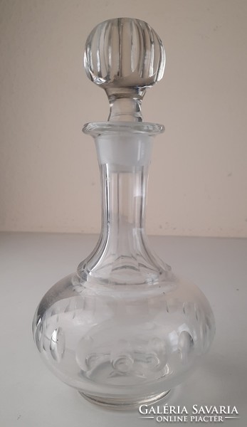 Vintage likőrös üveg, palack, dugóval