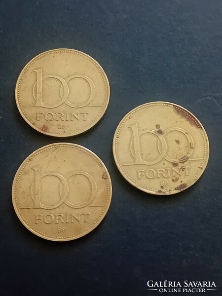 3 db 100 forintos pénzérme 1995