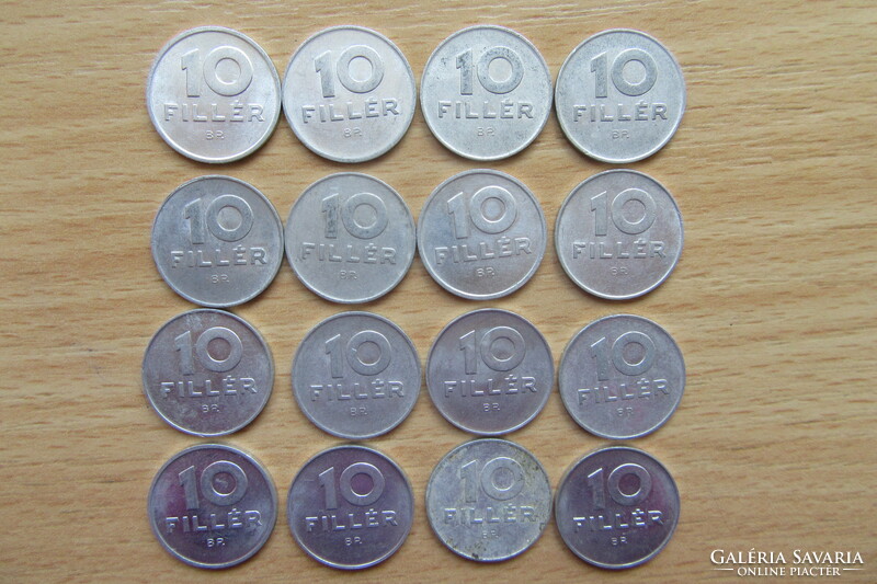10 Pennies, 15 pieces: 1977, 1979, 1982, 1984, 1986, 1987, 1989, 1990, 1992