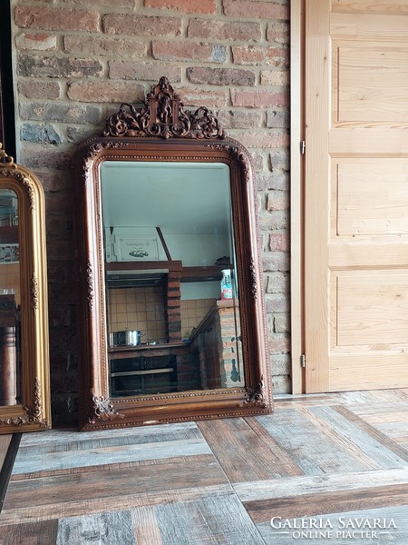 Top decorative Biedermeier mirror with putts 127 x 70 cm can also be picked up in Budapest!
