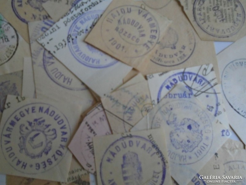 D202388  NÁDUDVAR    régi bélyegző-lenyomatok  25 db.   kb 1900-1950's