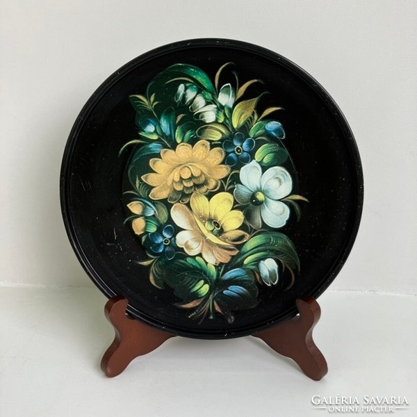 Flower pattern - floral wall plate - metal plate - wall decoration 20 cm