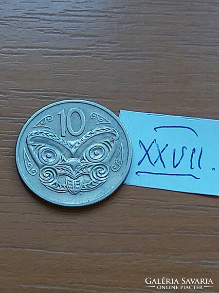 New Zealand new zealand 10 cents 1980 Maori mask, copper-nickel, ii. Elizabeth xxvii