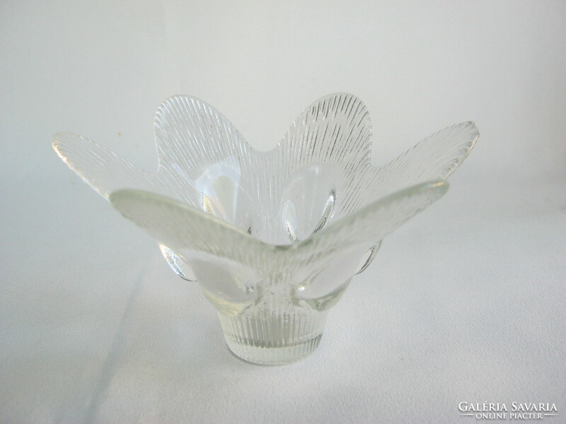 Virág alakú üveg gyertyatartó