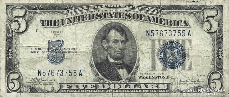 5 silver dollár 1934 "C" USA 2.