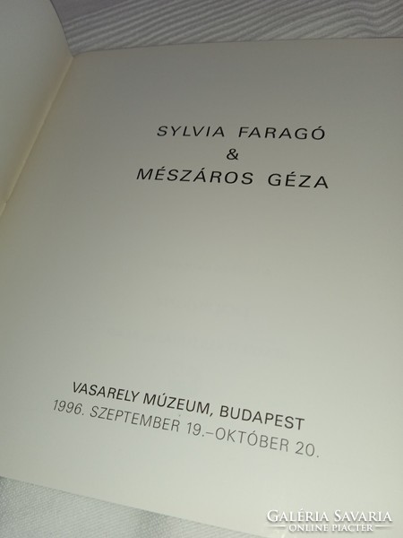 Sylvia carver & butcher's géza - vasarely museum Budapest - exhibition catalog 1996