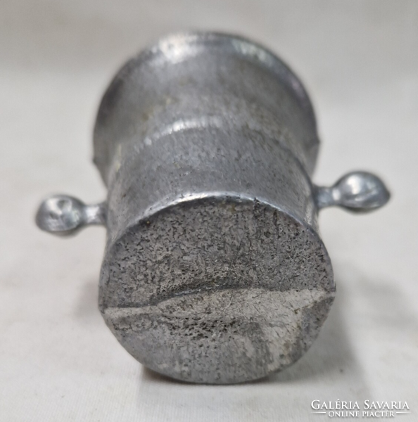 Antique aluminum mini mortar with its own pestle 6.5 cm.
